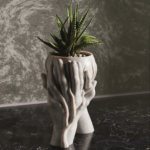 Кашпа Вплетени ръце - декоративен контейнер за растения с уникален дизайн, представящ ръце, които се вплитат, добавящ изразителност и стил