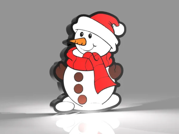 Лед лампа, Снежко, Коледна декорация, Празнична лампа, Лампа снежен човек