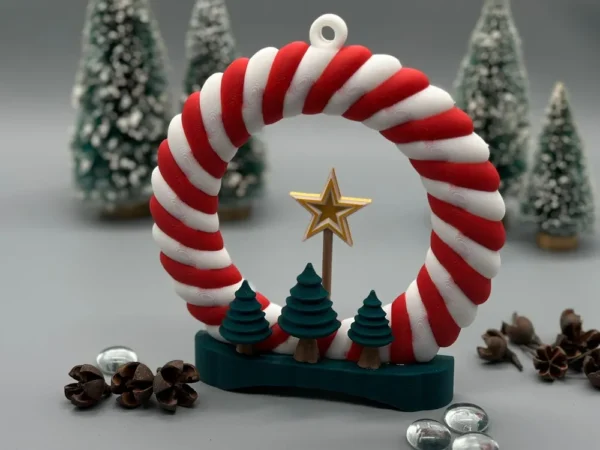 Коледен венец от 3D принтер от Raeluminshop, празнична украса