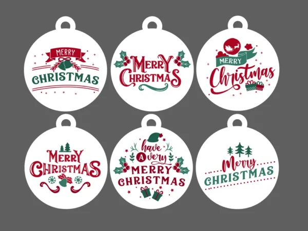 Комплект коледни играчки, 6 броя, коледна декорация, играчки за елха, празничен декор