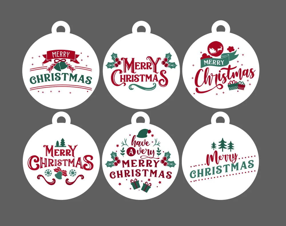 Комплект коледни играчки, 6 броя, коледна декорация, играчки за елха, празничен декор