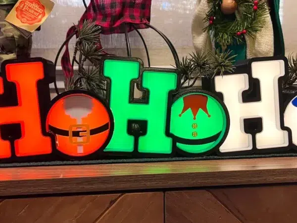 Светещ надпис – ho ho ho