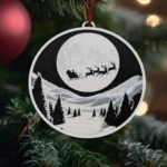 Играчка за елха, Дядо Коледа и елените, Коледна декорация за елха