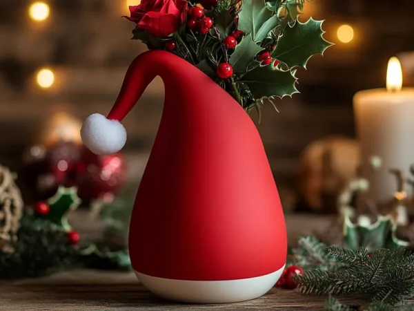 Коледна ваза, Шапката на Дядо Коледа, Коледна декорация, празнична украса