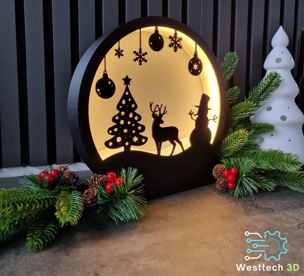 LED лампа, Коледна нощ, Коледна декорация, празнична украса