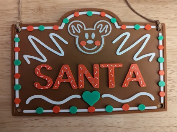 Коледна табелка, Santa, празнична декорация за дома