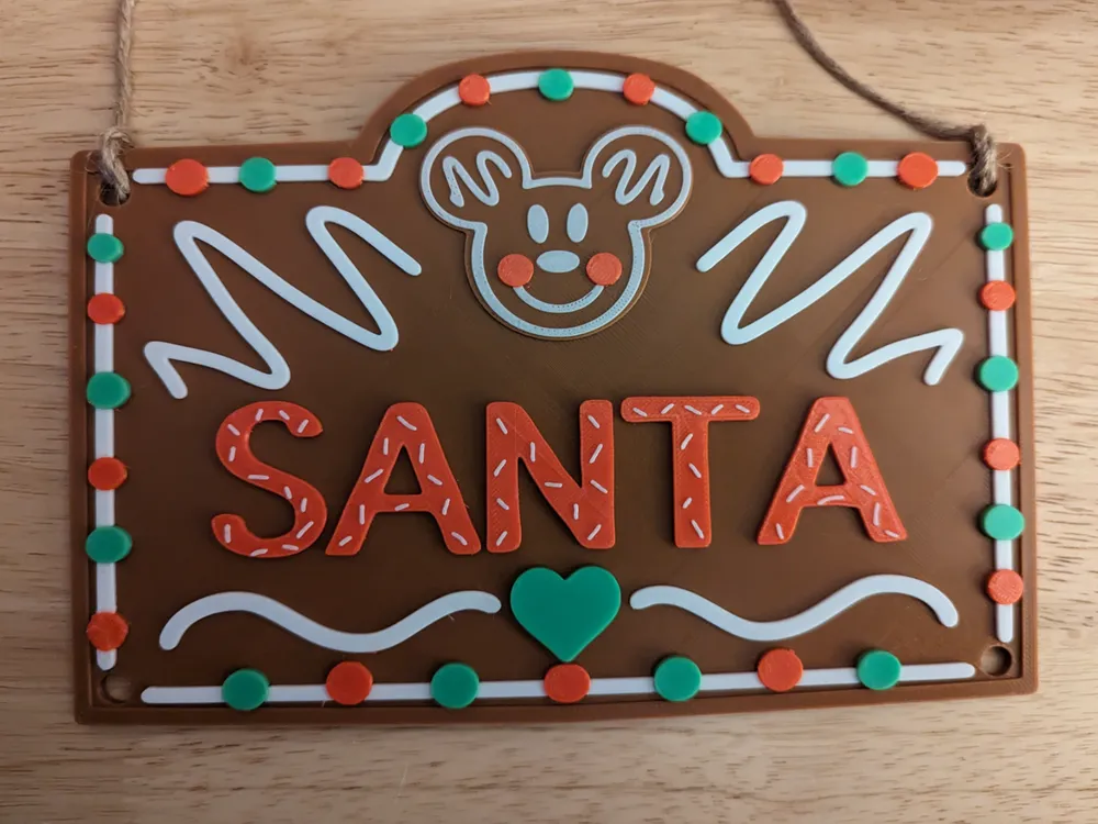 Коледна табелка, Santa, празнична декорация за дома