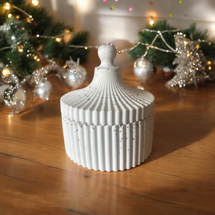 Ръчно изработена гипсова кутийка с капаче, декорация за съхранение, уникален подарък