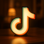 LED лампа TikTok, 3D нощна лампа с RGB осветление