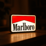 LED лампа Marlboro, 3D принтирана лампа, лампа Marlboro Lightbox, декорация за бар, LED светлина Marlboro, уникална лампа