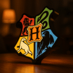 лампа Hogwarts Houses, 3D принтирана лампа Hogwarts Houses, лампа за фенове на Хари Потър, подарък Hogwarts Houses, лампа Хогуортс