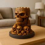 Декорация Fun Tiki Skull, Тики череп, екзотична украса, забавна декорация.