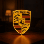 LED лампа Porsche, 3D принтирана лампа Porsche, лампа за фенове на Porsche, автомобилна лампа Porsche, подарък за фенове на Porsche