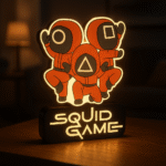 Лед лампа Squid Game, LED лампа Squid Game, лампа със светлина, декорация Squid Game, подарък Squid Game, лампа с LED осветление, сувенир Squid Game, уникална лампа