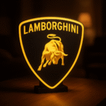 лед лампа на Lamborghini, стилна картина на Lamborghini, декоративна картина на спортен автомобил, автомобил Lamborghini върху платно, елегантна картина на Lamborghini